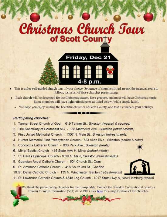 Scott County Missouri Christmas Church Tour 2022 Christmas Church Tour Of Scott Co. | Semoevents.com