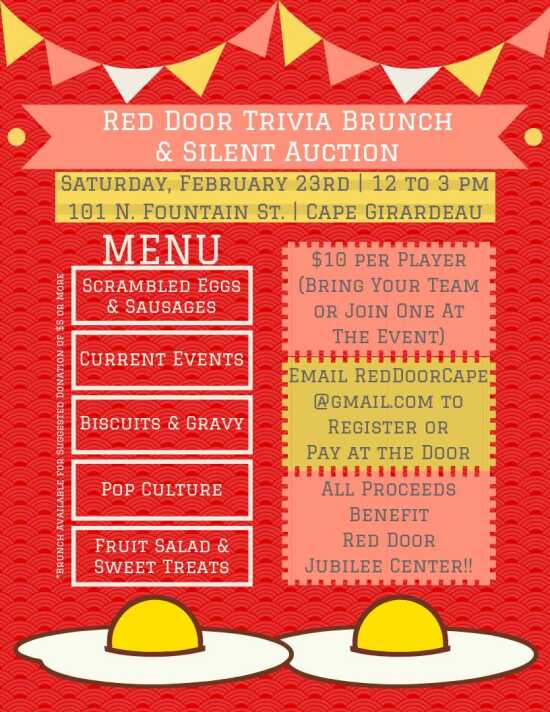 Red Door Trivia Brunch Silent Auction Semoevents Com